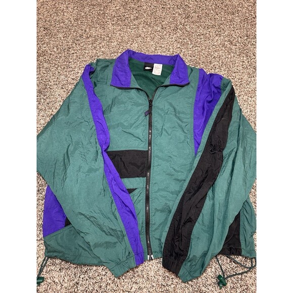 NIKE Vintage Men's Black Label Full Zip Windbreaker Jacket Medium H4-03-07-NAC - Picture 5 of 8